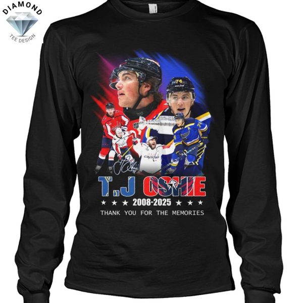 T. J. Oshie 2008-2025 Signature Thank You For The Memories Unisex T-Shirt