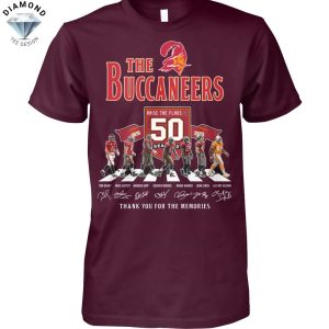 The Tampa Bay Buccaneers 50 Seasons Signature Thank You For The Memories Unisex T-Shirt