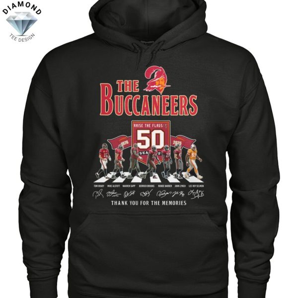 The Tampa Bay Buccaneers 50 Seasons Signature Thank You For The Memories Unisex T-Shirt