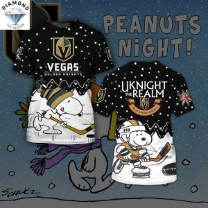 Vegas Golden Knights Peanuts 3D T-Shirt