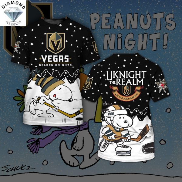Vegas Golden Knights Peanuts 3D T-Shirt