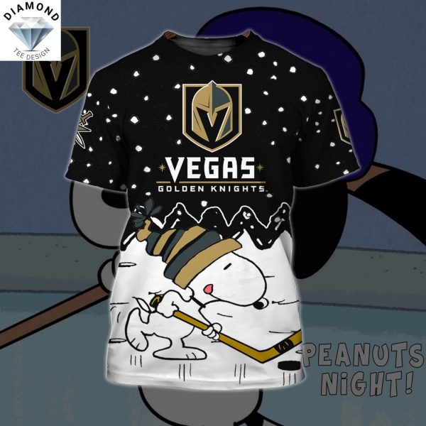 Vegas Golden Knights Peanuts 3D T-Shirt