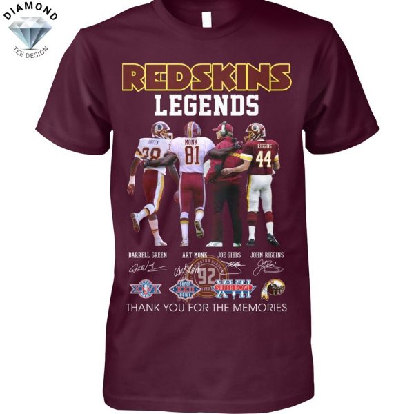 Washington Commanders – Redskins Legends Signature Thank You For The Memories Unisex T-Shirt