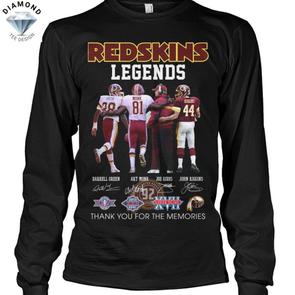 Washington Commanders – Redskins Legends Signature Thank You For The Memories Unisex T-Shirt
