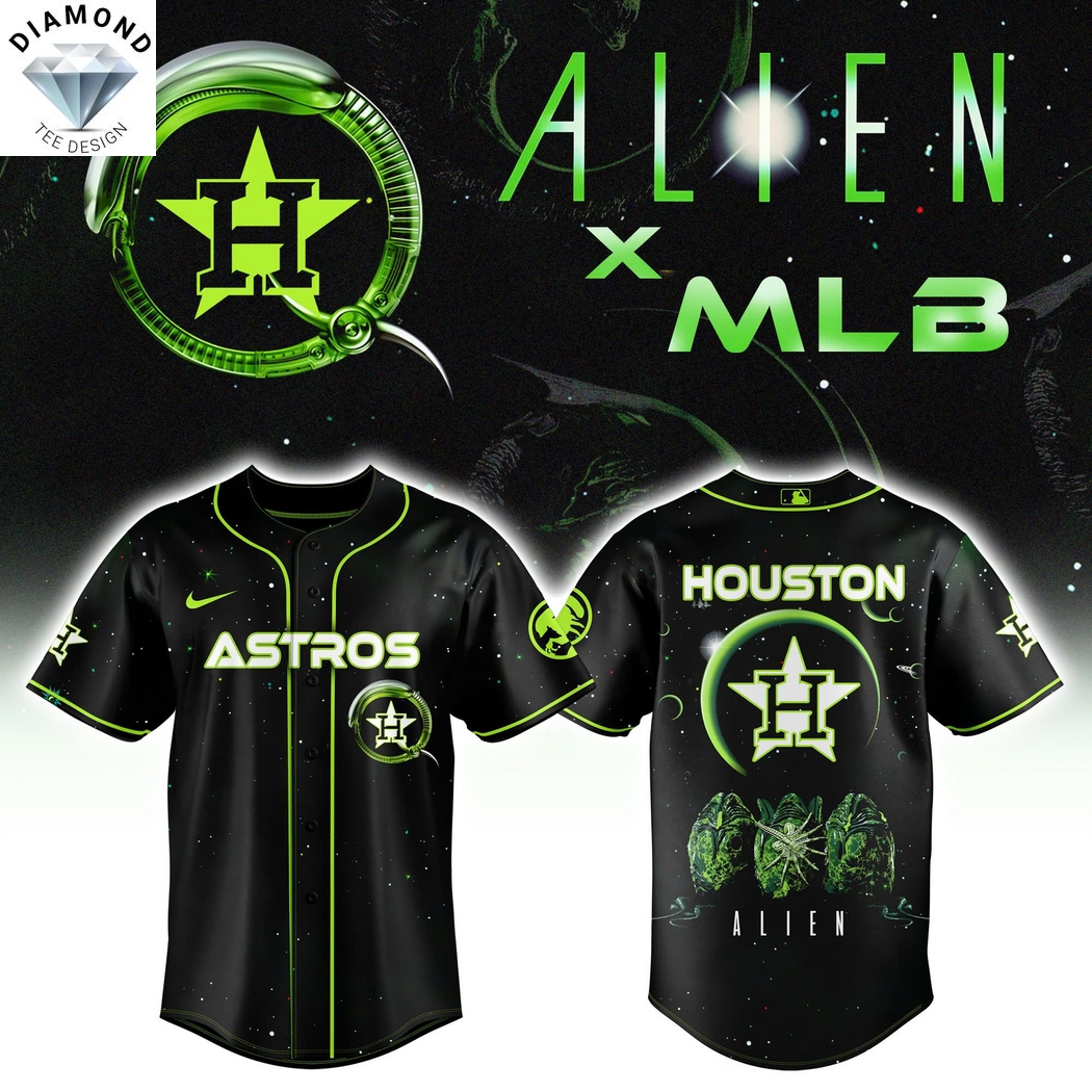 Alien x Houston Astros Baseball Jersey Alien x Houston Astros Baseball Jersey