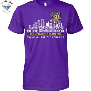 Baltimore Ravens 30 Seasons Thank You For The Memories Unisex T-Shirt