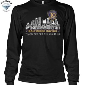 Baltimore Ravens 30 Seasons Thank You For The Memories Unisex T-Shirt