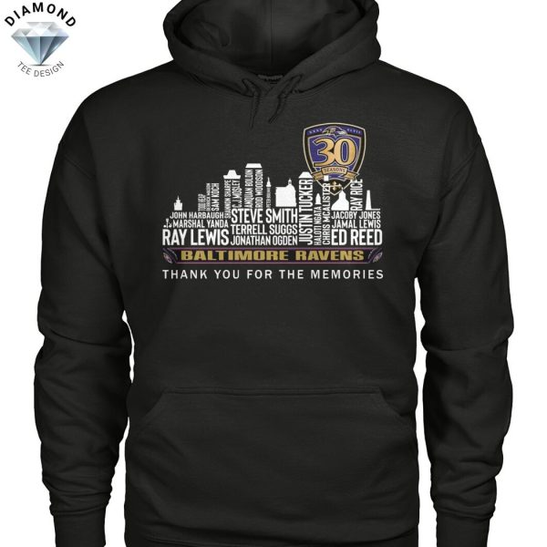 Baltimore Ravens 30 Seasons Thank You For The Memories Unisex T-Shirt