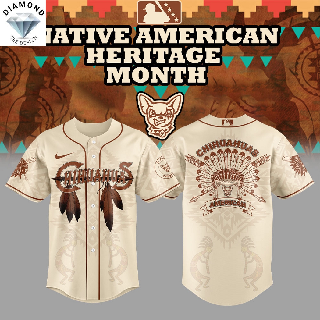 El Paso Chihuahuas Native American Heritage Month Baseball Jersey El Paso Chihuahuas Native American Heritage Month Baseball Jersey