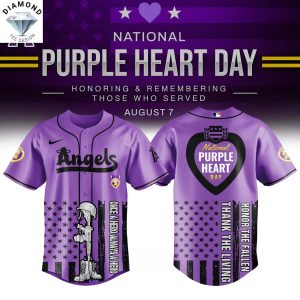 Los Angeles Angels x Purple Heart Day Baseball Jersey