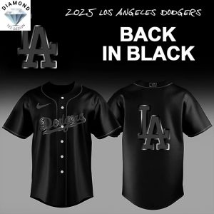 Los Angeles Dodgers Back In Black Baseball Jersey