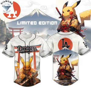 Los Angeles Dodgers x Pikachu Samurai Baseball Jersey