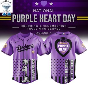 Los Angeles Dodgers x Purple Heart Day Baseball Jersey