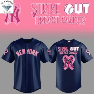New York Yankees Strike Out Breast Cancer Baseball Jersey