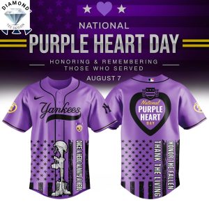 New York Yankees x Purple Heart Day Baseball Jersey