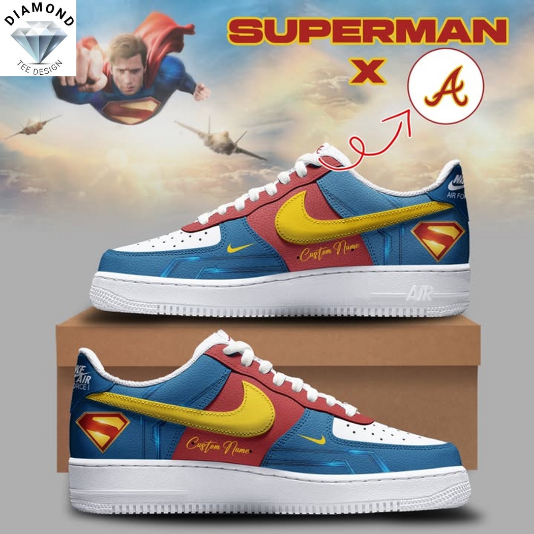 Personalized Atlanta Braves x Superman Air Force 1 Personalized Atlanta Braves x Superman Air Force 1