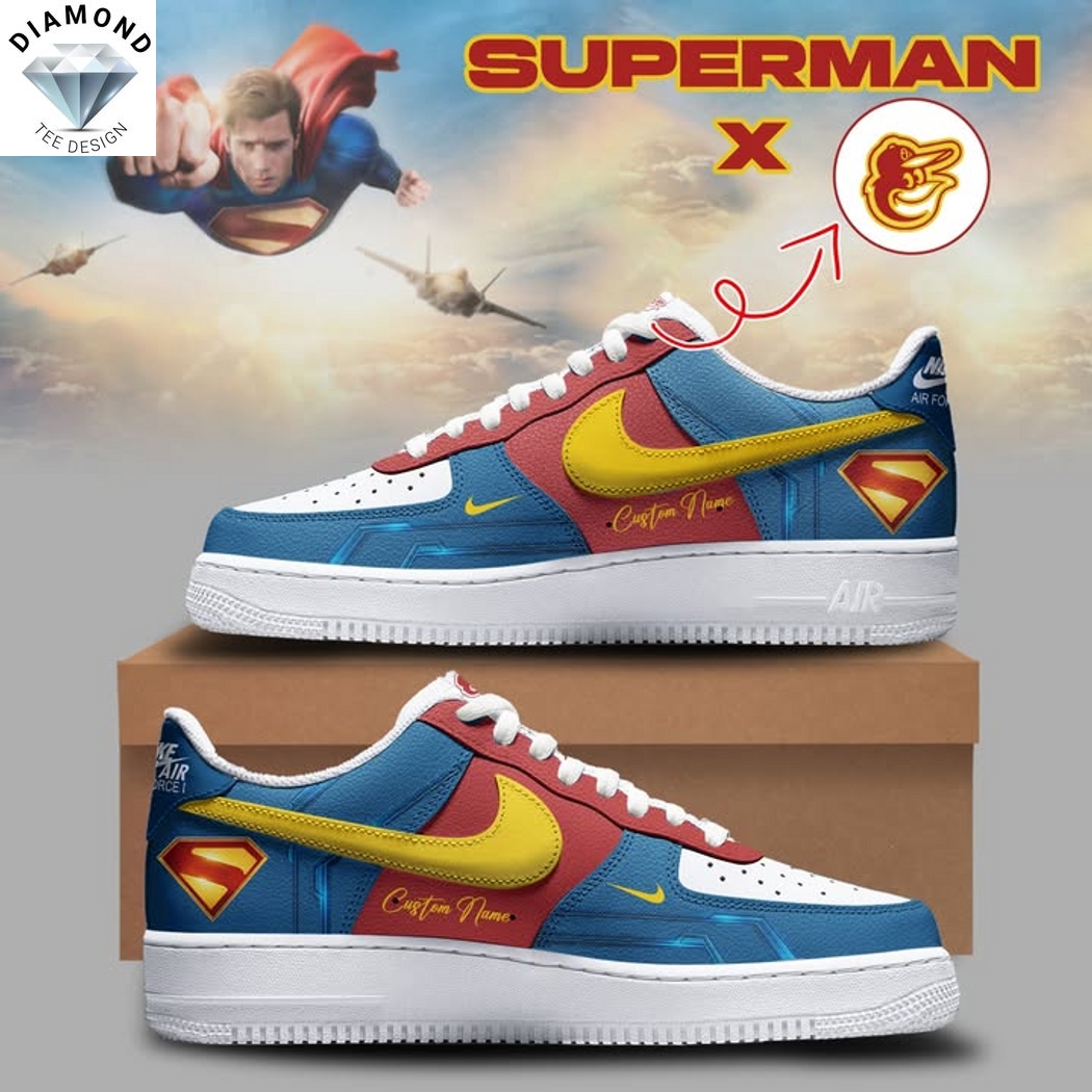 Personalized Baltimore Orioles x Superman Air Force 1 Personalized Baltimore Orioles x Superman Air Force 1