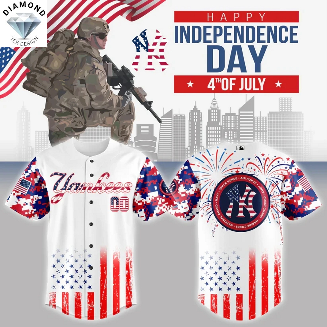 Personalized New York Yankees x The 4th of July x Military Baseball Jersey Personalized New York Yankees x The 4th of July x Military Baseball Jersey