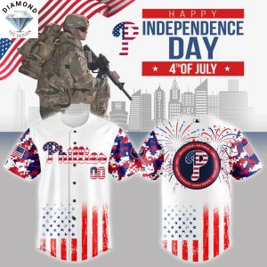 Personalized Philadelphia Phillies x The 4th of July x Military Baseball Jersey