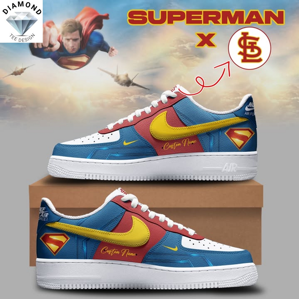 Personalized St. Louis Cardinals x Superman Air Force 1 Personalized St. Louis Cardinals x Superman Air Force 1