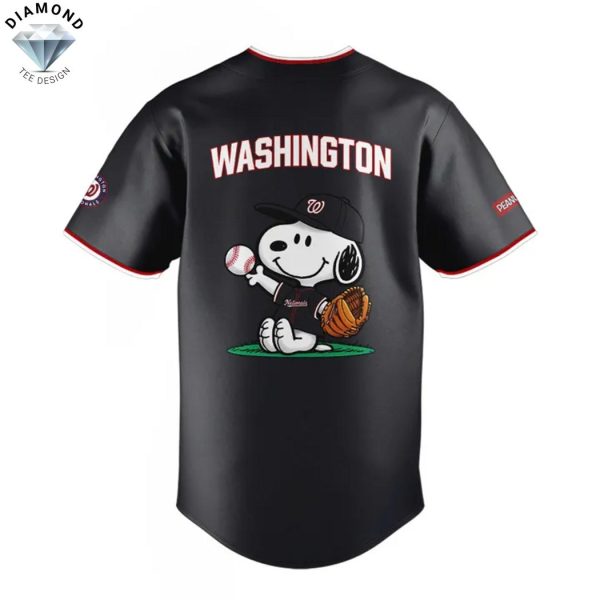 Washington Nationals Peanuts Snoopy Baseball Jersey